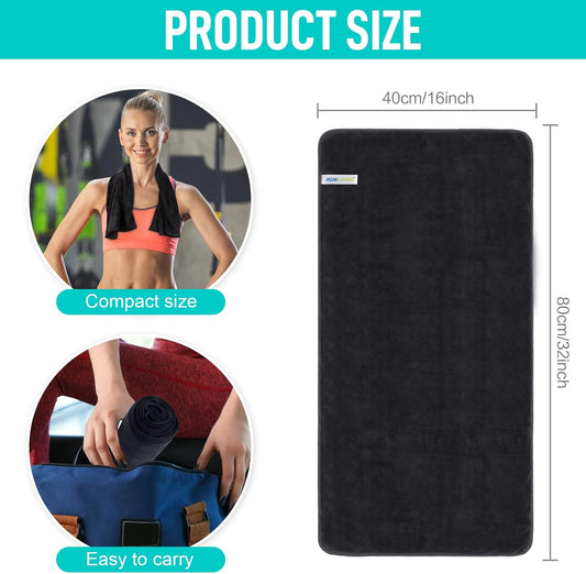 Microfiber Gym Towels Sports Fitness Exercise Workout Sweat Towel Super Soft and Absorbent 3 Pack 16 Inch X 32 Inch