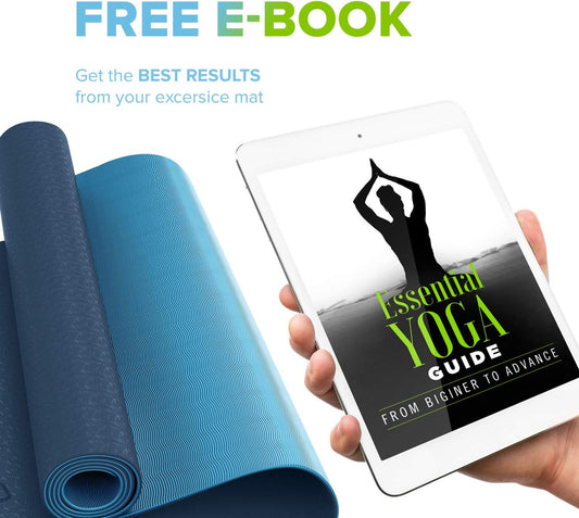 Yoga Mat Classic Pro Yoga Mat TPE Eco Friendly Non Slip Fitness Exercise Mat. Workout Mat for Yoga, Pilates and Gymnastics 183 X 61 X 0.6CM