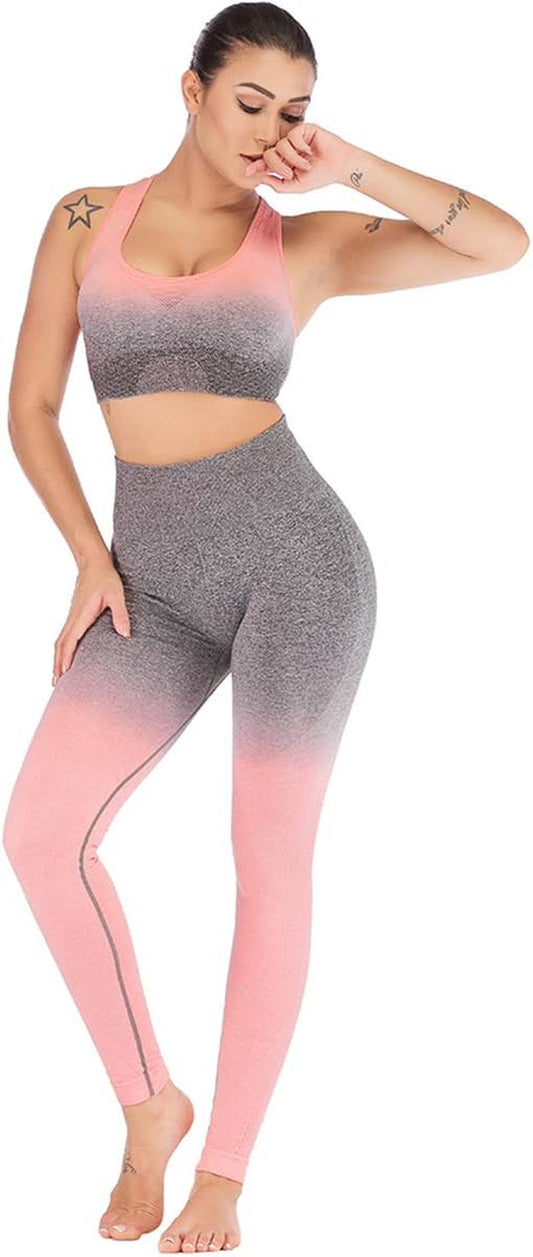 Seamless Gym Leggings Power Stretch High Waisted Yoga Pants for Women Running Workout Tights Leggings