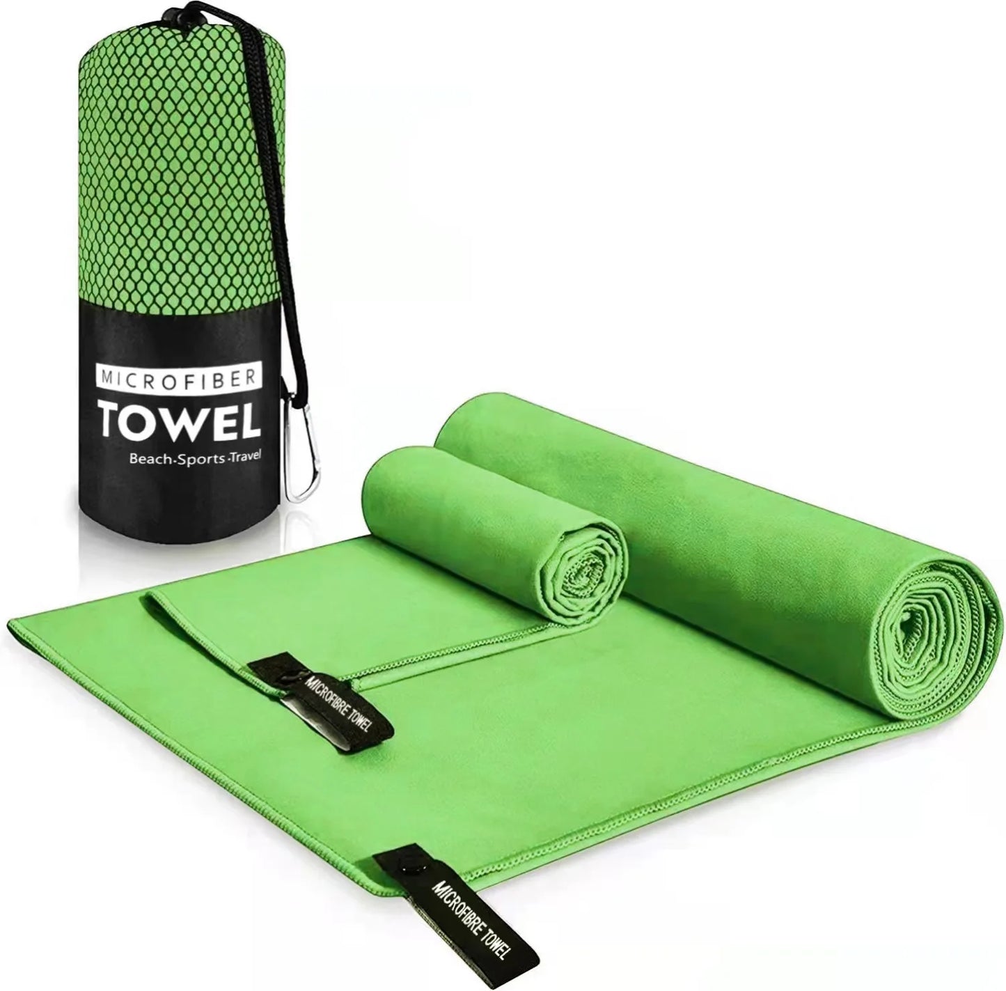Beach Towel Sports Microfiber Quick Dry Pocket Towel Portable Ultralight Absorbent Towel for Swimming Pool Gym Fitness Yoga