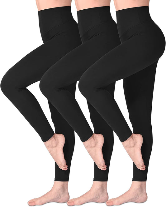 High Waisted Leggings for Women, Buttery Soft Elastic Opaque Tummy Control Leggings,Plus Size Workout Gym Yoga Stretchy Pants