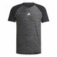 Men’s Short Sleeve T-Shirt Adidas Gym+ Training Black Grey-0
