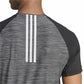 Men’s Short Sleeve T-Shirt Adidas Gym+ Training Black Grey-2
