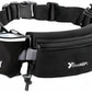 Running Belt with Water Bottles (2 X 175Ml) Hydration Belt Waterproof Waist Pack Fits Iphone Adjustable Sports Waist Pack for Marathon Running Hiking Cycling