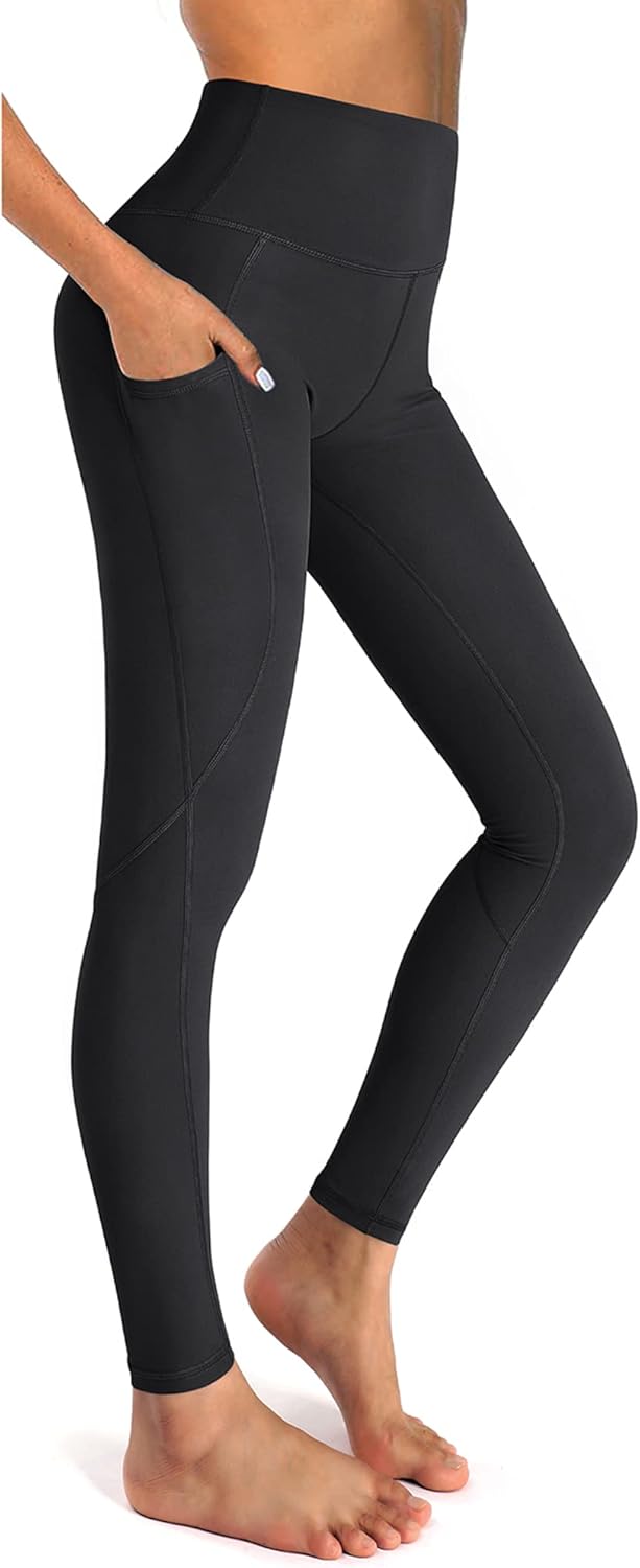 Womens High Waist Yoga Pants with Pockets Workout Running Gym Leggings