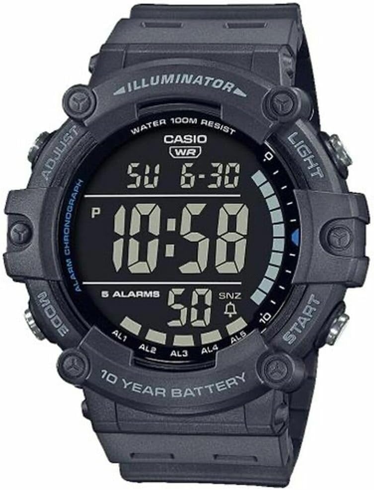 - COLL Sports Armbanduhr AE-1500WH-8BVEF - Herren Uhr - Wasserdicht - Digital - Mit Kunststoffband - Blau