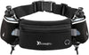 Running Belt with Water Bottles (2 X 175Ml) Hydration Belt Waterproof Waist Pack Fits Iphone Adjustable Sports Waist Pack for Marathon Running Hiking Cycling