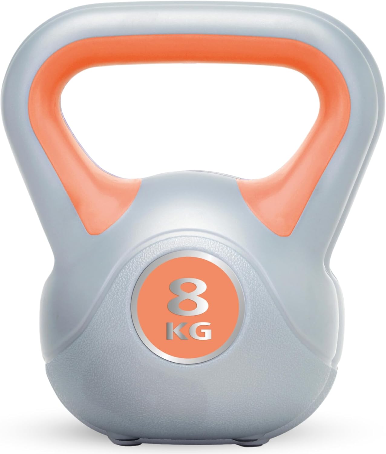 Unisex  Vinyl Kettlebell, Orange, 8Kg UK