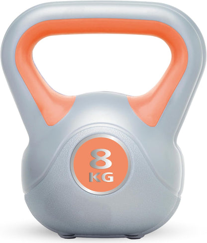 Unisex  Vinyl Kettlebell, Orange, 8Kg UK
