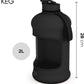 Official Sports 2L Water Bottle (2.2 L) Insulated Sleeve | Carry Handle | Fitness, Exercise, Large Gym 2 Litre Water Bottle | Ecofriendly, BPA Free, 40% Thicker Plastic