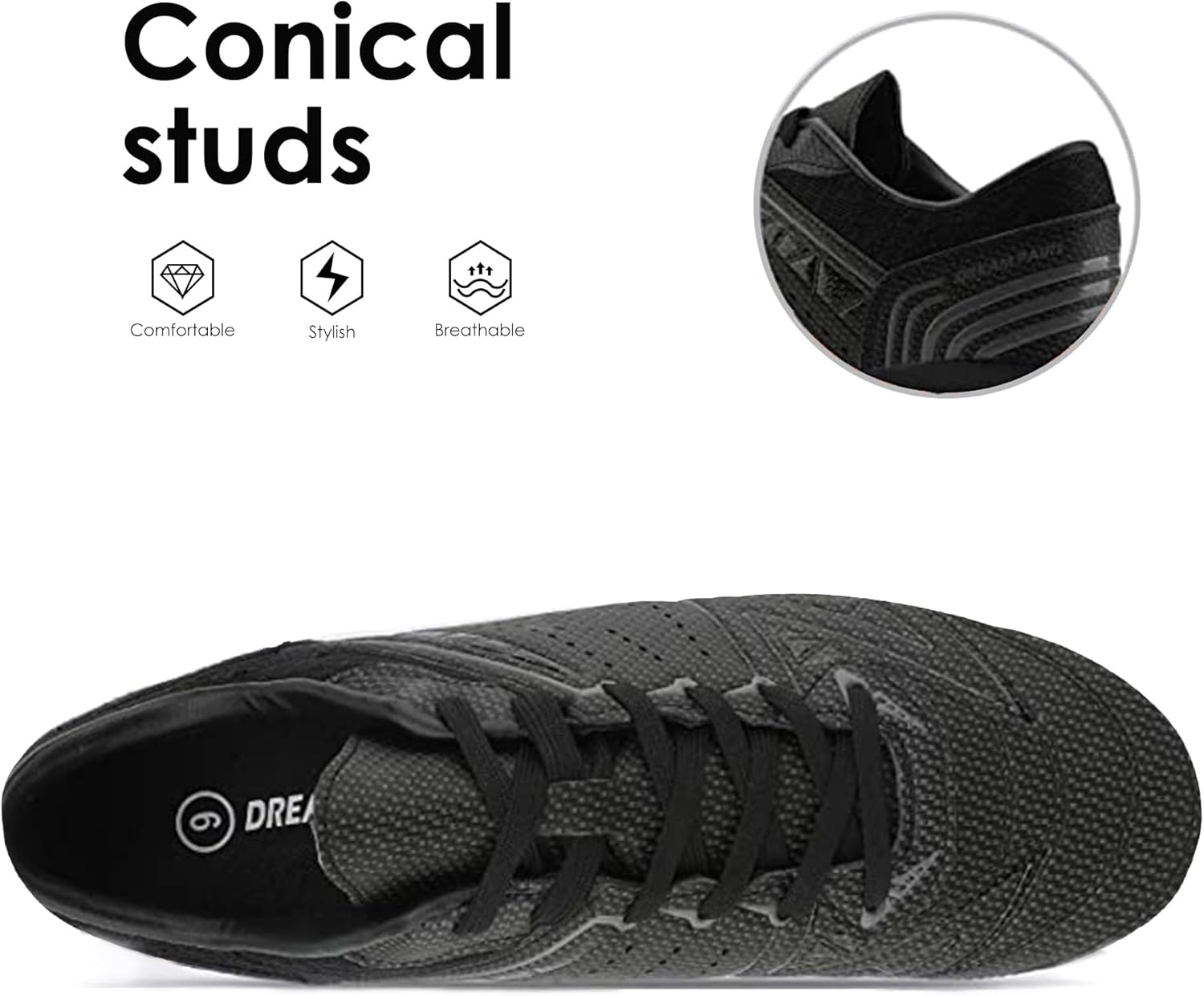 Men'S Cleats Football Boots Soccer Shoes Low Top Training Football Shoes for Professional Sport, Outdoor Sneaker
