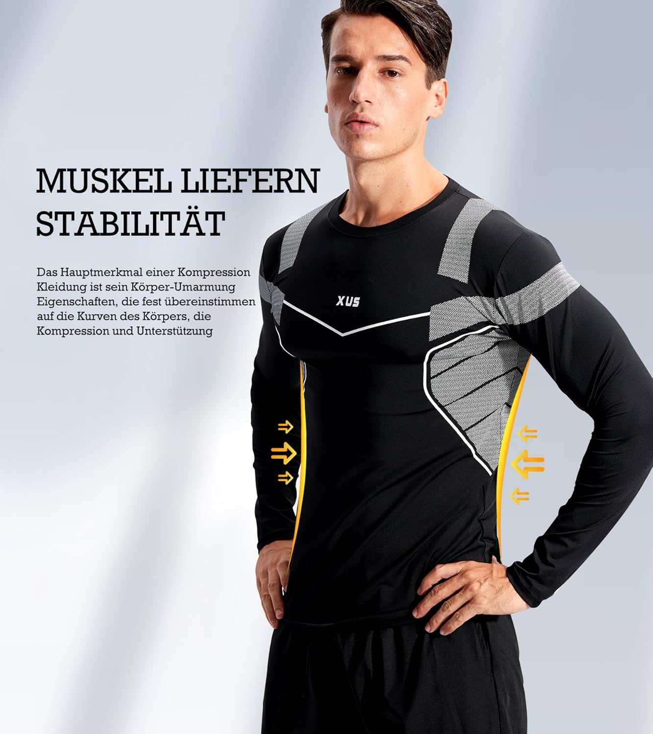 5Pcs Gym Clothes Men Tracksuit Sets Running Wear Compression Shirts Sleeve Tops Jackets Long Suits Leggings Shorts Sports Activewear for Athletic