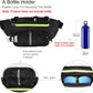 Running Belt with Water Bottle Holder Waterproof Bum Bag Cycling Waist Bag Jogging Belt Dog Walking Bag for Travel Holidays Camping Hiking Outdoor Fit for Iphone Pro Max Huawei Sumsung