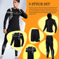 5Pcs Gym Clothes Men Tracksuit Sets Running Wear Compression Shirts Sleeve Tops Jackets Long Suits Leggings Shorts Sports Activewear for Athletic