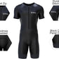 Mens Cycling Skinsuit Padded One Piece Trisuit Bike Top Short