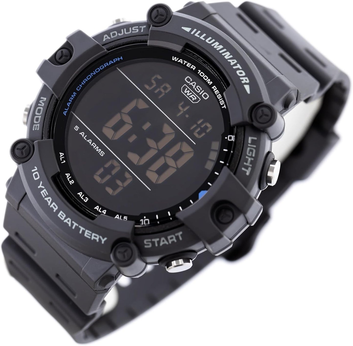 - COLL Sports Armbanduhr AE-1500WH-8BVEF - Herren Uhr - Wasserdicht - Digital - Mit Kunststoffband - Blau