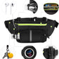 Running Belt with Water Bottle Holder Waterproof Bum Bag Cycling Waist Bag Jogging Belt Dog Walking Bag for Travel Holidays Camping Hiking Outdoor Fit for Iphone Pro Max Huawei Sumsung