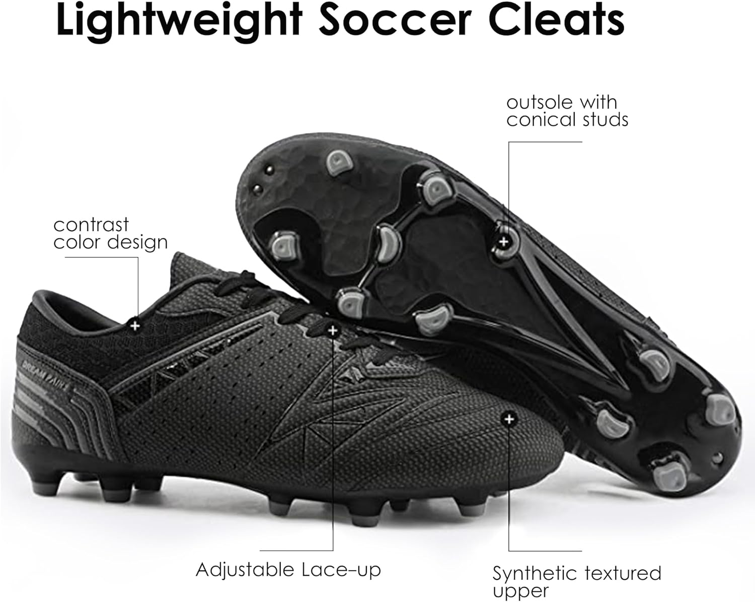 Men'S Cleats Football Boots Soccer Shoes Low Top Training Football Shoes for Professional Sport, Outdoor Sneaker