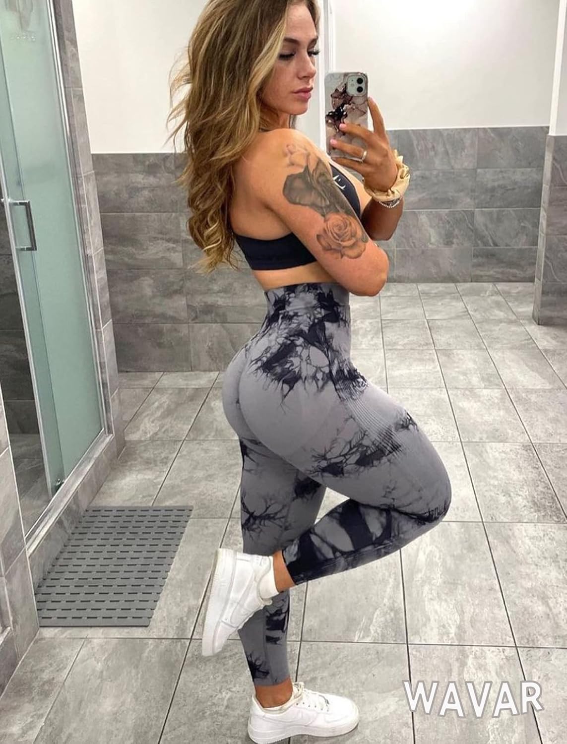 Tie Dye Scrunch Butt Lifting Seamless Leggings for Women High Waist Yoga Pants Tummy Control Running Workout Tight