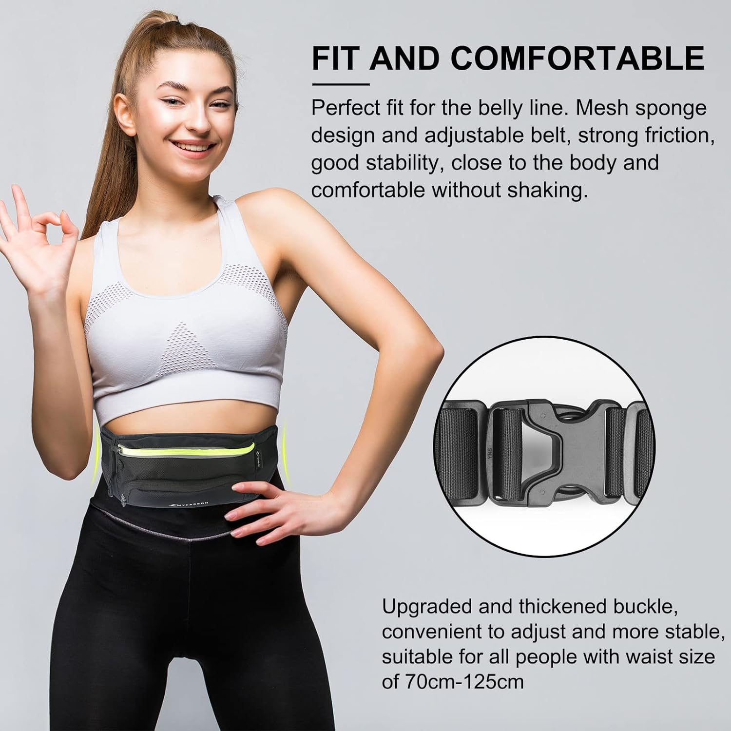 Running Belt with Water Bottle Holder Waterproof Bum Bag Cycling Waist Bag Jogging Belt Dog Walking Bag for Travel Holidays Camping Hiking Outdoor Fit for Iphone Pro Max Huawei Sumsung