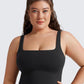 Women'S Butterluxe Square Neck Sports Bra Padded Wireless Crop Top Gym Workout Tank Tops Camisole with Built in Bra