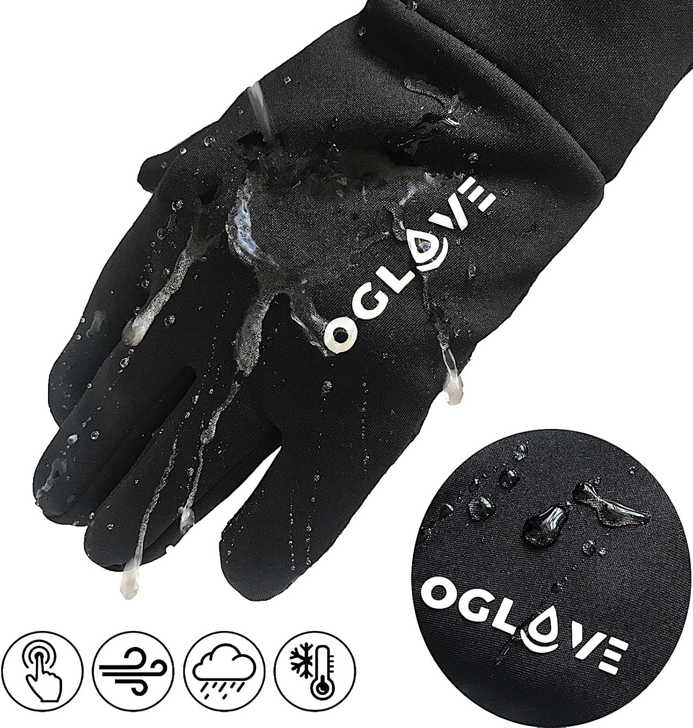 Waterproof Thermal Sports Gloves for Kids, Touchscreen Sensitive Field Gloves with Palm Grip for Football, Rugby, Mountain Biking, Cycling, Running, Netball, Hockey and More