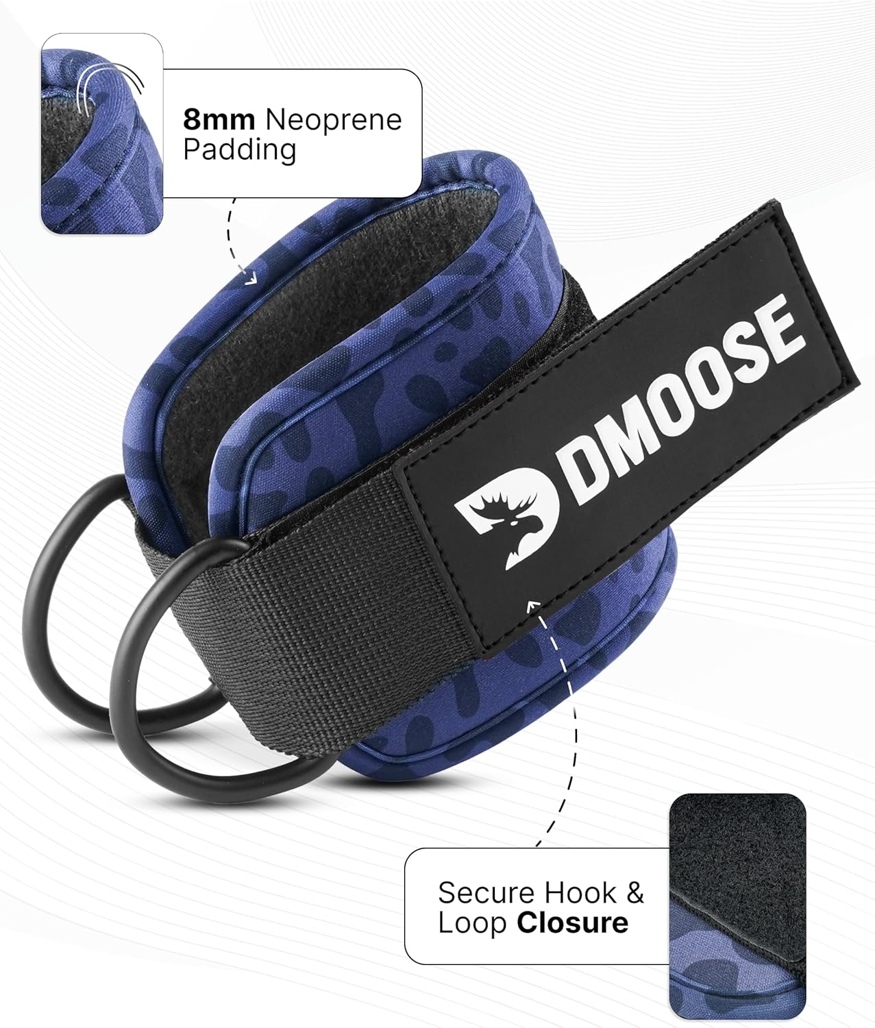 Ankle Straps for Cable Machines - One Size Fit with Premium Padding, Glute Kickback Ankle Strap for Women