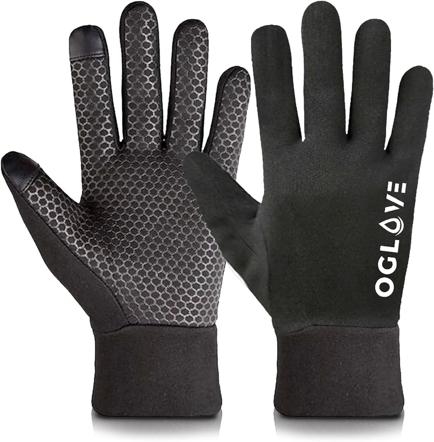 Waterproof Thermal Sports Gloves for Kids, Touchscreen Sensitive Field Gloves with Palm Grip for Football, Rugby, Mountain Biking, Cycling, Running, Netball, Hockey and More