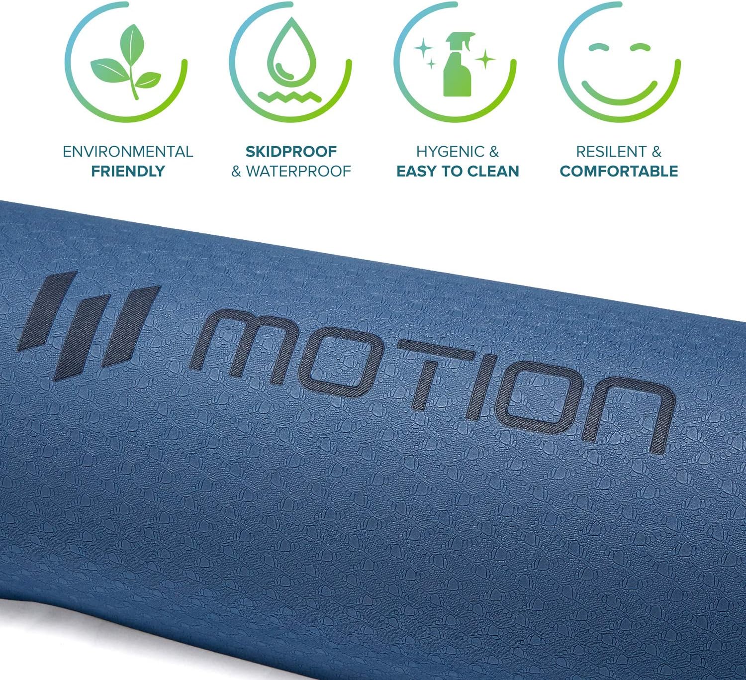 Yoga Mat Classic Pro Yoga Mat TPE Eco Friendly Non Slip Fitness Exercise Mat. Workout Mat for Yoga, Pilates and Gymnastics 183 X 61 X 0.6CM