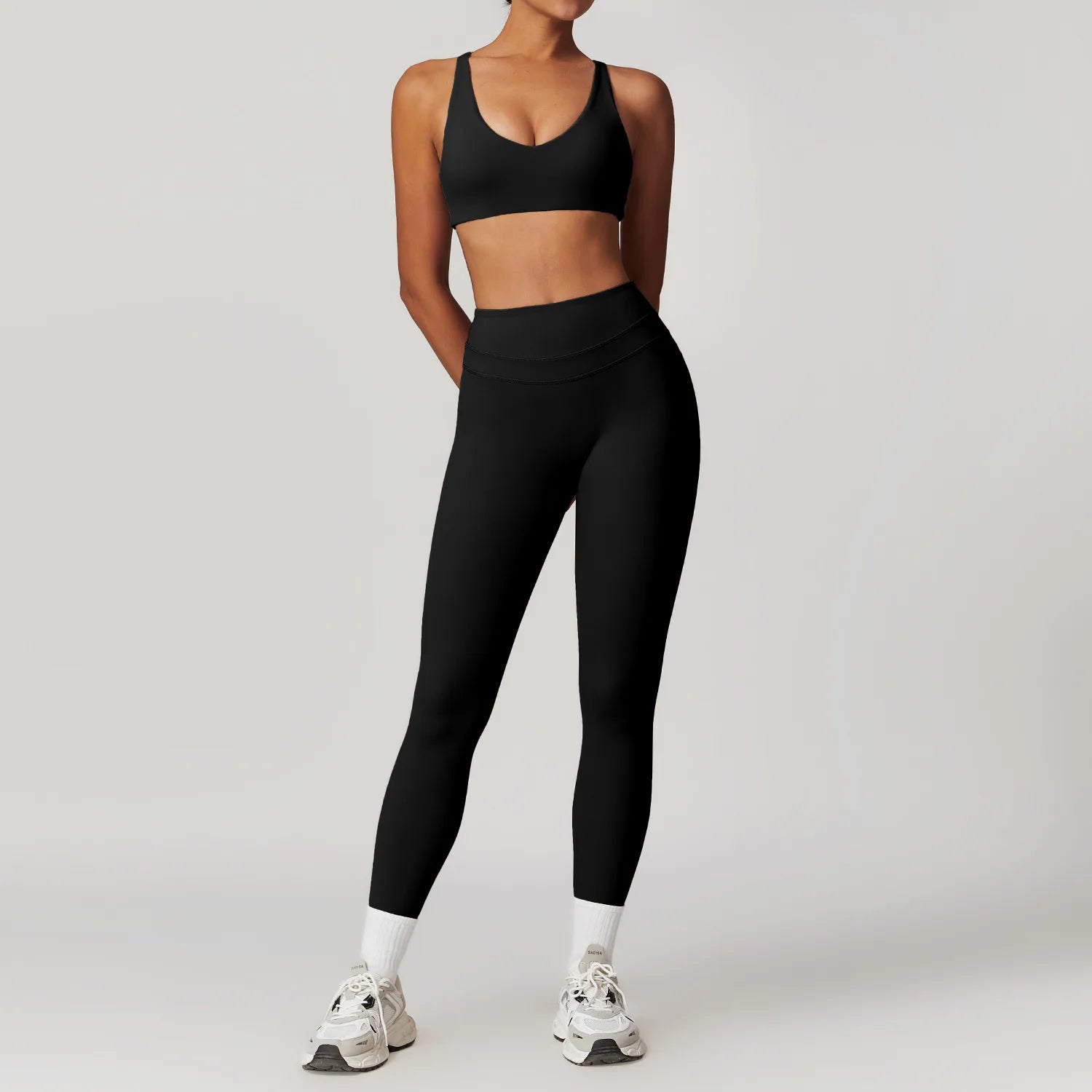 JUREN Yoga Suit 2PCS Sports Set Women Quick-Drying Gym Set Women Tracksuit Running Workout Short Sleeves Sports Yoga Clothing
