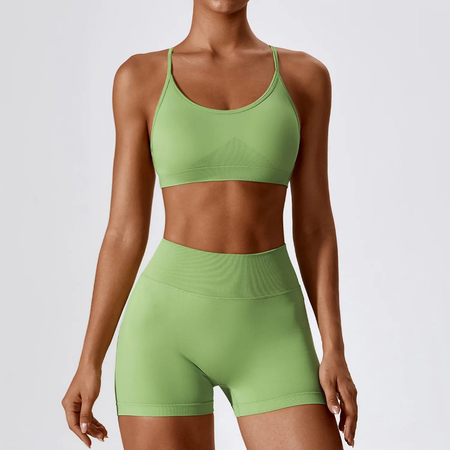 Seamless Yoga Set 2/3PCS Gym Clothes Women Sportswear Yoga Suits Fitness Set Women'S Tracksuits Sports Bra High Waist Leggings