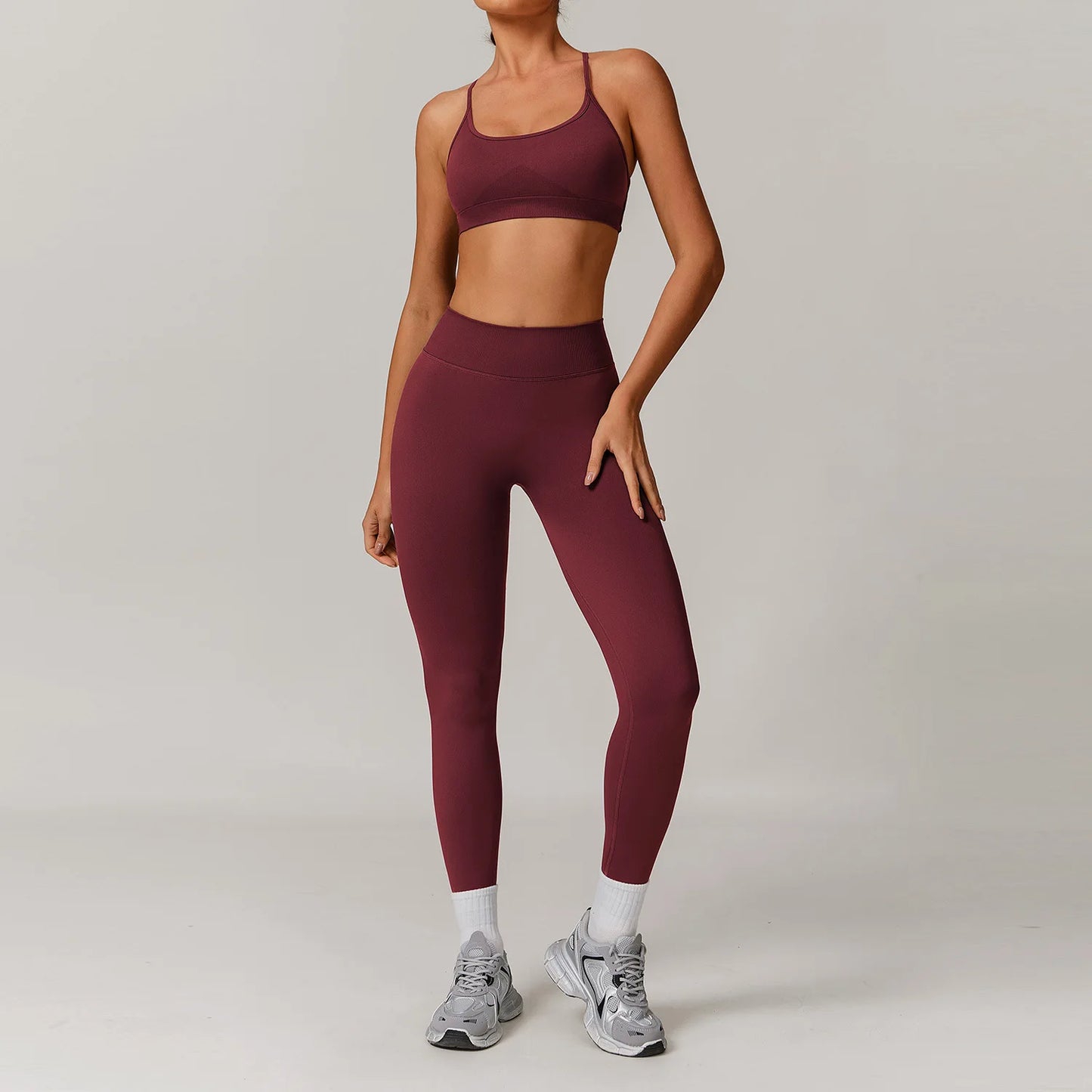 Seamless Yoga Set 2/3PCS Gym Clothes Women Sportswear Yoga Suits Fitness Set Women'S Tracksuits Sports Bra High Waist Leggings