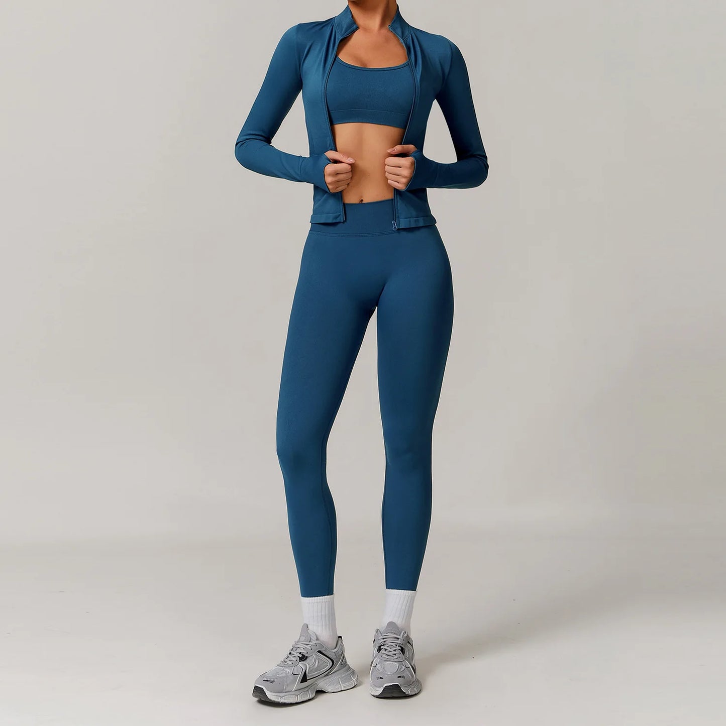 Seamless Yoga Set 2/3PCS Gym Clothes Women Sportswear Yoga Suits Fitness Set Women'S Tracksuits Sports Bra High Waist Leggings