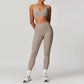 JUREN Yoga Suit 2PCS Sports Set Women Quick-Drying Gym Set Women Tracksuit Running Workout Short Sleeves Sports Yoga Clothing