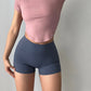 Gymhub Hip Lifting Fitness Yoga Shorts Three-Quarter Pants Female High-Waisted Peach Nude Running Sports Quick-Drying Anti