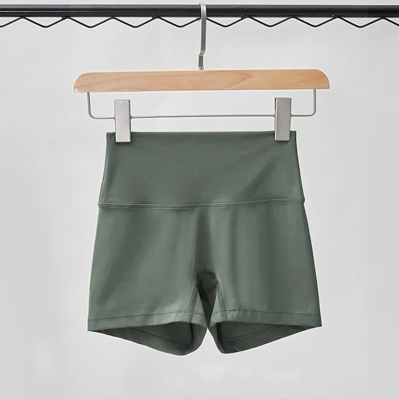 Gymhub Hip Lifting Fitness Yoga Shorts Three-Quarter Pants Female High-Waisted Peach Nude Running Sports Quick-Drying Anti