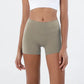 Gymhub Hip Lifting Fitness Yoga Shorts Three-Quarter Pants Female High-Waisted Peach Nude Running Sports Quick-Drying Anti