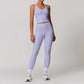 JUREN Yoga Suit 2PCS Sports Set Women Quick-Drying Gym Set Women Tracksuit Running Workout Short Sleeves Sports Yoga Clothing