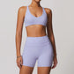 JUREN Yoga Suit 2PCS Sports Set Women Quick-Drying Gym Set Women Tracksuit Running Workout Short Sleeves Sports Yoga Clothing