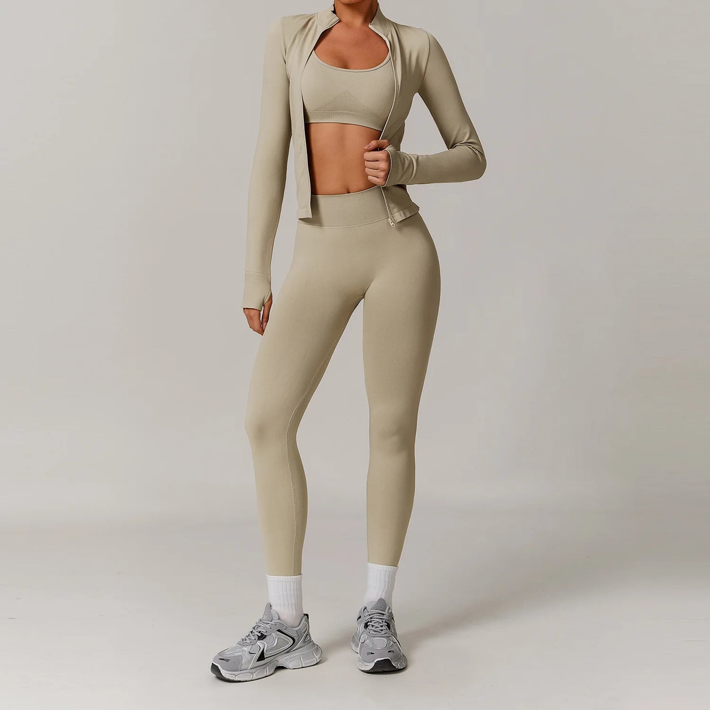 Seamless Yoga Set 2/3PCS Gym Clothes Women Sportswear Yoga Suits Fitness Set Women'S Tracksuits Sports Bra High Waist Leggings