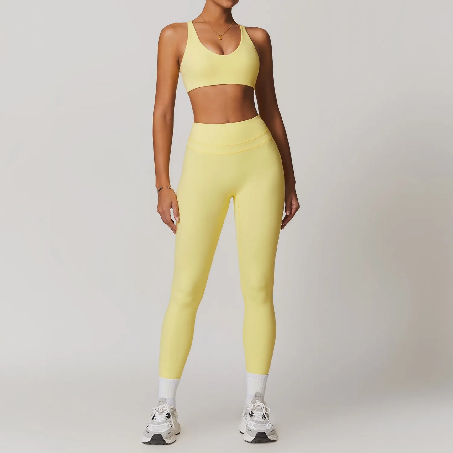 JUREN Yoga Suit 2PCS Sports Set Women Quick-Drying Gym Set Women Tracksuit Running Workout Short Sleeves Sports Yoga Clothing