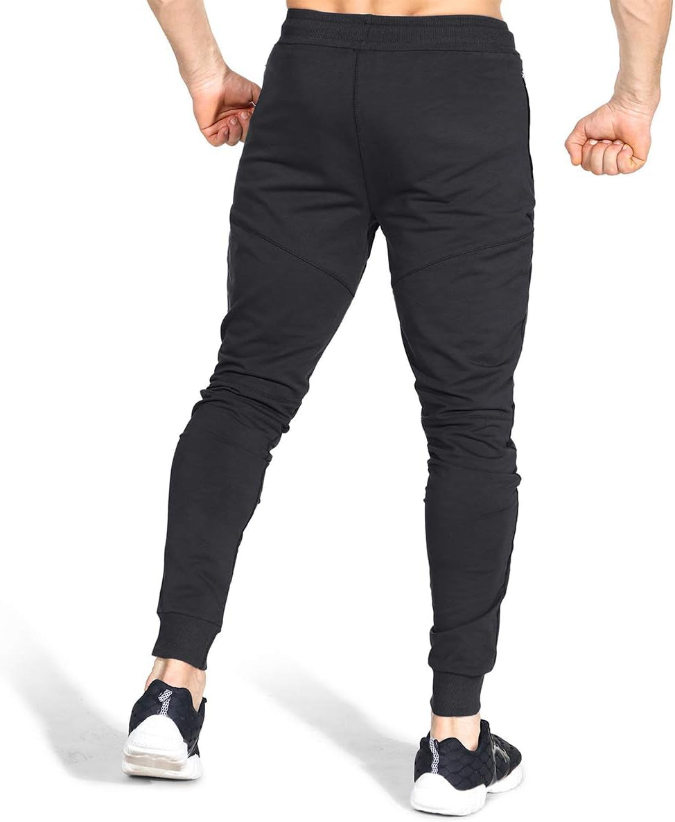 Mens Vertex Gym Trousers, Slim Fit Tracksuit Jogging Bottoms Running Joggers Sports Sweat Pants