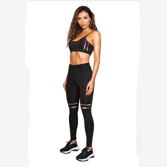 Women Tracksuit Solid Yoga Set Patchwork Running Fitness Jogging Bras + Leggings Sports Suit Gym Sportswear Workout S-3XL-0
