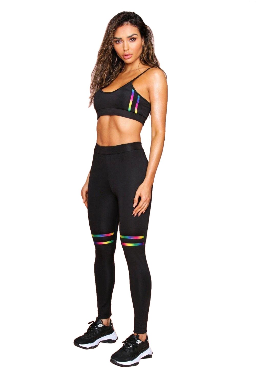Women Tracksuit Solid Yoga Set Patchwork Running Fitness Jogging Bras + Leggings Sports Suit Gym Sportswear Workout S-3XL-5