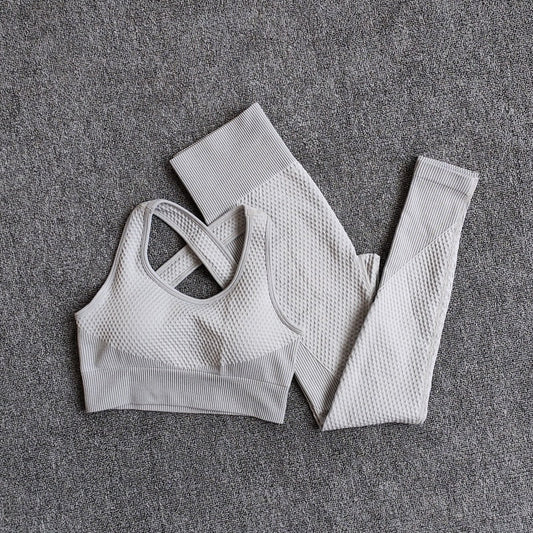High Waist Leggings+Sport Bra Women Seamless Yoga Set Fitness Clothing  Gym Suits Workout Clothes Woman Jogging Sportwear-0
