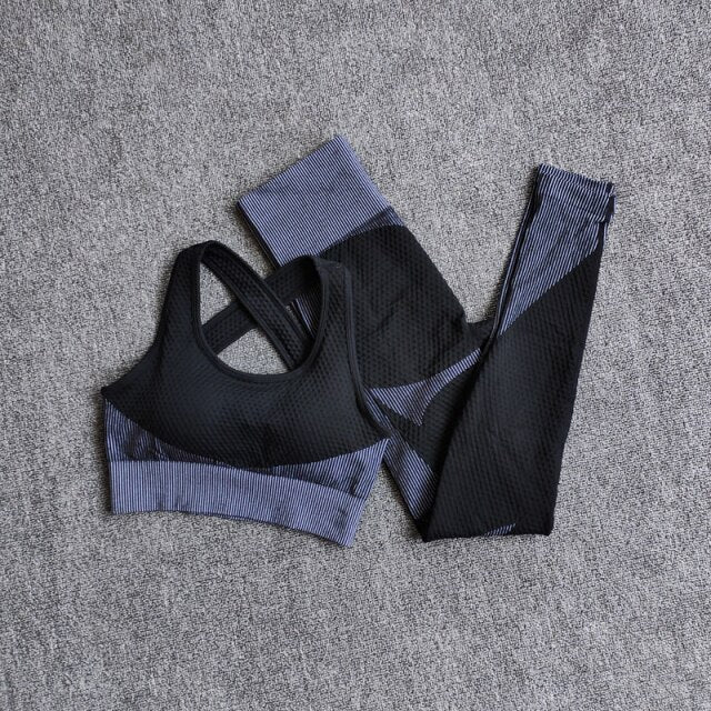 High Waist Leggings+Sport Bra Women Seamless Yoga Set Fitness Clothing  Gym Suits Workout Clothes Woman Jogging Sportwear-13