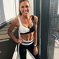 Patchwork Fitness Yoga Sportswear Set For Women Crop Top Leggings Pants Suit Gym Fitness Jogging Slim Tracksuit Outfits Clothing-0